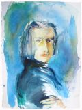 Portrait Franz Liszt, Henri Lehmann 1839 reloaded